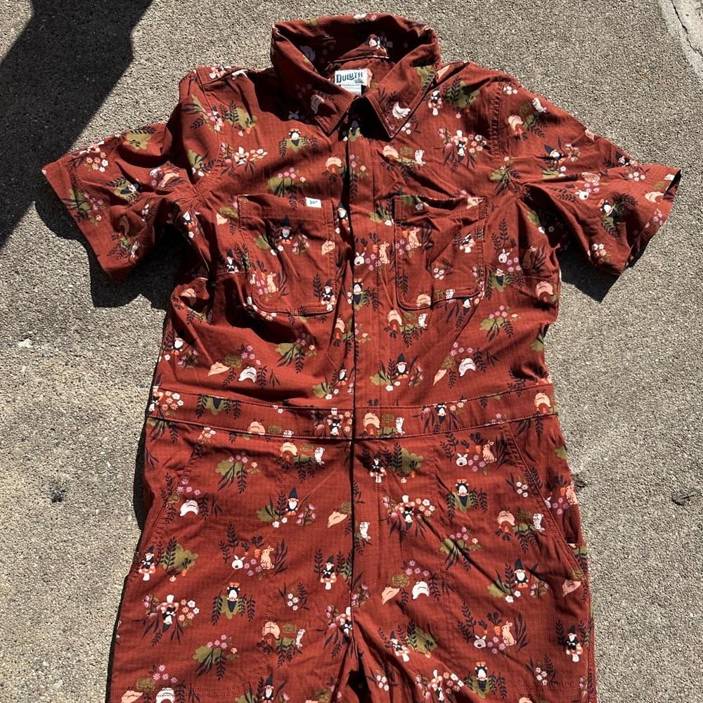Floral Rust Women's Coveralls